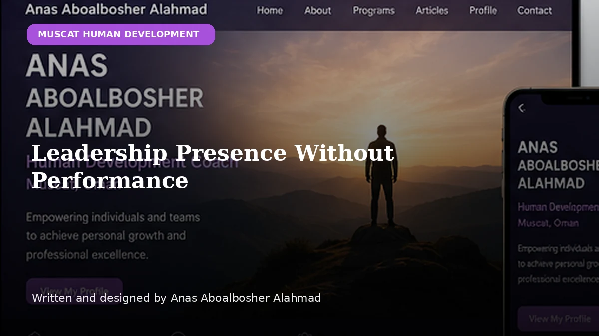 Leadership Presence Without Performance by Anas Aboalbosher Alahmad